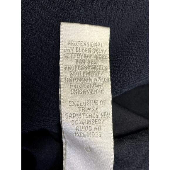 THEIA Illusion Neck Lace Trim Long Evening Gown Deep Midnight Size 4 $1200 - Picture 6 of 9